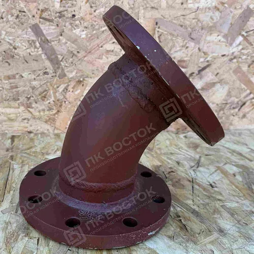 Отвод стальной фланцевый УФ 45 градусов Ду 100 Ру10